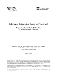 Is Payment Tokenization Ready for Primetime?