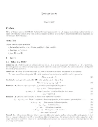 Lecture Notes