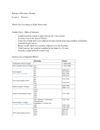 Patterns of Evidence: Exodus Lesson 1 – Timeline Watch First 20 Minutes