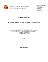 Standard Penetration Test (Spt) Correction
