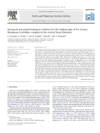 Structural and Geochronological Evidence for the Leading Edge of the Greater Himalayan Crystalline Complex in the Central Nepal Himalaya