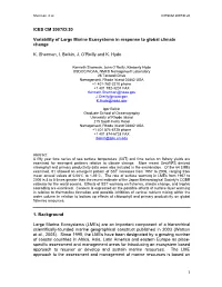 Variability of Large Marine Ecosystems in Response to Global Climate Change