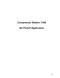 Compressor Station 119A Air Permit Application