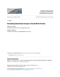Developing Educational Groups in Social Work Practice