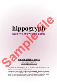 Hippogryph Issue Two: the Wrestling Issue