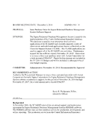 Issue Purchase Order for Ingres Relational Database Management System Software Support