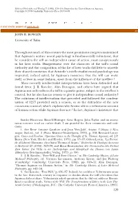 PSYCHOLOGY and THEODICY in AQUINAS 131 Aquinas Refuses to Refine What He Has, to Combine and Synthesize These Intellectualist and Voluntarist Features