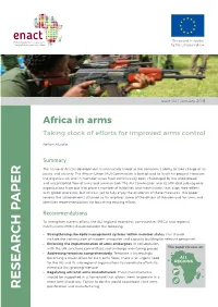 Africa in Arms Taking Stock of Efforts for Improved Arms Control