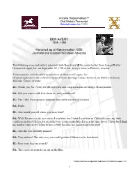 BEN AVERY Honored As a Historymaker 1995