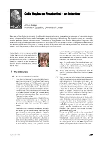 Celia Hoyles on Freudenthal - an Interview