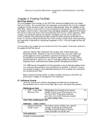 Chapter 3: Existing Facilities 2010 Plan Update: the Multi-Purpose Trail Inventory in the 2002 Plan Shows the Length of the Larry Scott Trail As 4.0 Miles