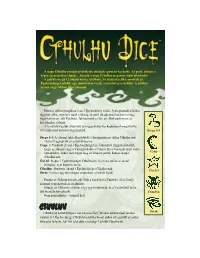 Cthulhu Dice Rules.Qxd:Layout 1