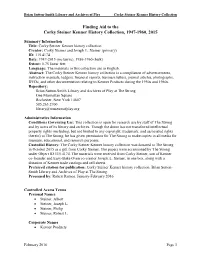 Finding Aid Template