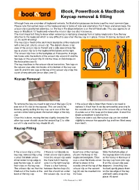 Ibook, Powerbook & Macbook Keycap Removal & Fitting