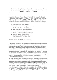 Minutes of May 2017 Monthly Meeting of Clare Co