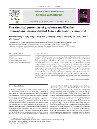 The Electrical Properties of Graphene Modified by Bromophenyl Groups