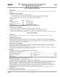 BD BBL™ Sabouraud Brain Heart Infusion Agar Slants with Chloramphenicol and Gentamicin, Pkg