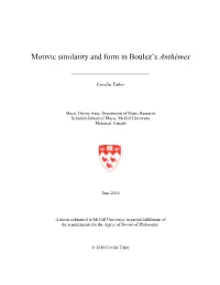 Motivic Similarity and Form in Boulez's Anthèmes