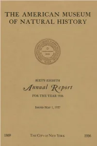 SIXTY-EIGHTH Q/Fnnual ¶Jport for the YEAR 1936