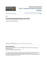The Library Development Review 2017-2018