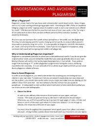 Understanding and Avoiding Plagiarism