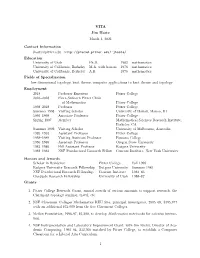 VITA Jim Hoste March 4, 2021 Contact Information Jhoste