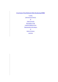 A Case Study of China Multimedia Mobile Broadcasting (CMMB)