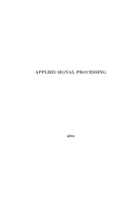 Applied Signal Processing