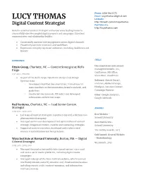Digital Content Strategist