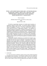 Peak and Root-Mean-Square Accelerations Radiated from Circular Cracks and Stress-Drop Associated with Seismic High-Frequency Radiation