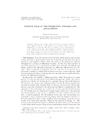 Random Walk in the Three-Body Problem and Applications