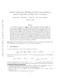 Recursive Importance Sketching for Rank Constrained Least Squares: Algorithms and High-Order Convergence