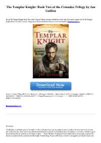 The Templar Knight: Book Two of the Crusades Trilogy by Jan Guillou
