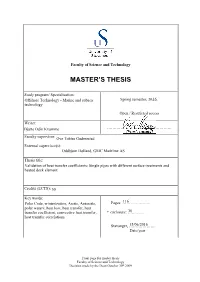 Validation of Heat Transfer Coefficients – Single Pipes with Different Surface