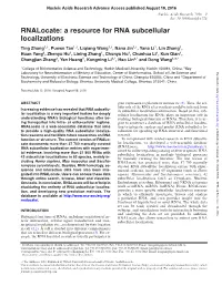 A Resource for RNA Subcellular Localizations