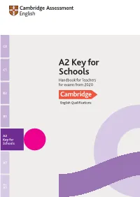 A2 Key for Schools Make the Most of Your Handbook