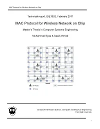 MAC Protocol for Wireless Network on Chip