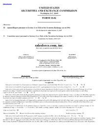 Salesforce.Com, Inc. (Exact Name of Registrant As Specified in Its Charter)