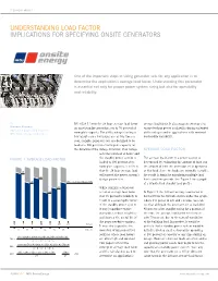 Understanding Load Factor Implications for Specifying Onsite Generators