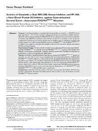Activity of Dasatinib, a Dual SRC/ABL Kinase Inhibitor, and IPI-504, A