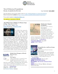 Books Available for Review Last Updated: 8.23.2020