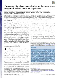 Comparing Signals of Natural Selection Between Three Indigenous North American Populations
