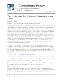 Cornerstone Forum a Conversation on Religious Freedom and Its Social Implications No