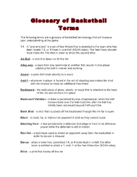 Glossary of Basketball Terms