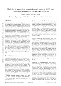 High-Level Numerical Simulations of Noise in CCD and CMOS