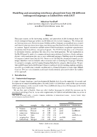 Modelling and Annotating Interlinear Glossed Text from 280 Di Erent