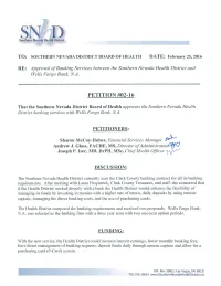 Request for Proposals for Banking and Related Services Snhd-9-Rfp-15-008