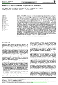 Unravelling &lt;I&gt;Mycosphaerella&lt;/I&gt;