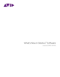 What's New in Sibelius® Software