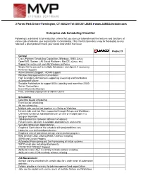 Enterprise Job Scheduling Checklist